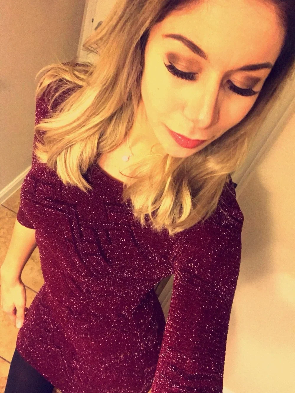 Trixxi Sparkling Wine Red Bodycon Dress